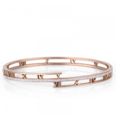 ŽENSKA FREELOOK ROZE ZLATNA NARUKVICA OD HIRURŠKOG ČELIKA