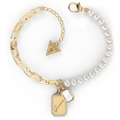 ŽENSKA GUESS CRYSTAL TAG ZLATNA NARUKVICA OD HIRURŠKOG ČELIKA