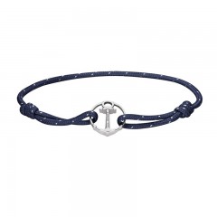 Paul Hewitt Re/Brace Plava Tekstilna Narukvica Sa Srebrnim Sidrom