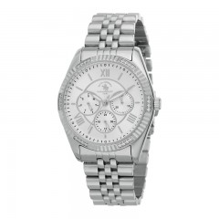 Ženski Polo Santa Barbara Unique Multifunction Srebrni Sportsko Elegantni Ručni Sat Sa Metalnim Kaišem