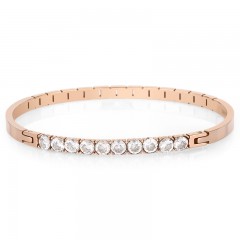 ŽENSKA SANTA BARBARA POLO ROZE ZLATNA NARUKVICA OD HIRURŠKOG ČELIKA