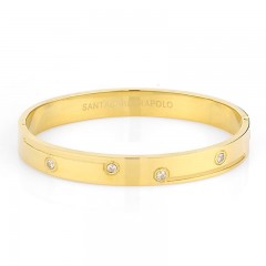 ŽENSKA SANTA BARBARA POLO ZLATNA NARUKVICA OD HIRURŠKOG ČELIKA