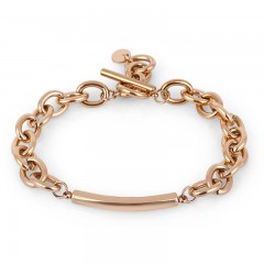 ŽENSKA SANTA BARBARA POLO ROZE ZLATNA NARUKVICA OD HIRURŠKOG ČELIKA M