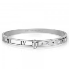 ŽENKA SANTA BARBARA POLO SREBRNA NARUKVICA OD HIRURŠKOG ČELIKA