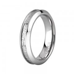 Ženski Lotus Style Steel Rings Uži Staklo prsten od hirurškog čelika 52