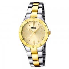 Ženski Lotus Trendy Zlatni Elegantni ručni sat sa bikolor metalnim kaišem