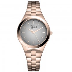 Ženski Pierre Ricaud Quartz Sivi Roze Zlatni Elegantni Ručni Sat Sa Metalnim Kaišem