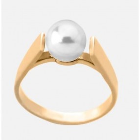 ŽENSKI MAJORICA NUADA BISERNI ZLATNI PRSTEN 7 mm 57 mm