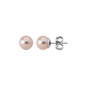 Ženske Majorica Lyra Roze Biserne Srebrne Mindjuše 10 mm