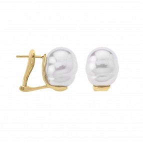 ŽENSKE MAJORICA TENDER BARROQUE BELE BISERNE GOLD SREBRNE MINDJUŠE 12 mm