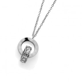 Ženski Oliver Weber Timeless Steel Lančić Sa Swarovski Kristalnim Priveskom