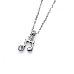 Ženski Oliver Weber Music Double Crystal Lančić Sa Belim Swarovski Kristalnim Priveskom