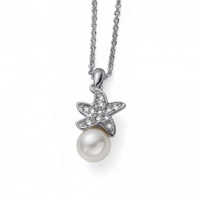 Ženski Oliver Weber Pearl Mare Lančić Sa Belim Swarovski Perla Priveskom