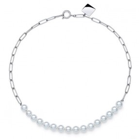 ŽENSKA OLIVER WEBER ASPECT PEARL STE OGRLICA SA BELIM SWAROVSKI PERLAMA