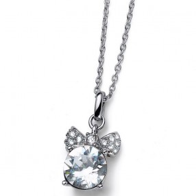 ŽENSKI OLIVER WEBER PREZZY CRYSTAL LANČIĆ SA BELIM SWAROVSKI KRISTALNIM PRIVESKOM