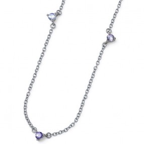 ŽENSKI OLIVER WEBER WISPY PURPLE ZIRCON LANČIĆ SA LJUBIČASTIM SWAROVSKI CIRKONIMA