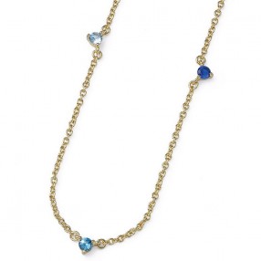 ŽENSKI OLIVER WEBER WISPY GOLD BLUE ZIRCON SA PLAVIM SWAROVSKI CIRKONIMA