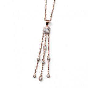 ŽENSKI OLIVER WEBER REASON ZIRCONIA ROSE GOLD LANČIĆ SA SWAROVSKI CIRKONIMA