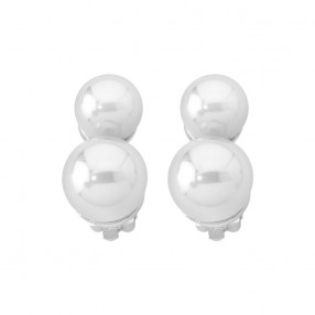 Ženske Majorica Ariel Bele Biserne Srebrne Mindjuše 8/10 mm