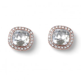 Ženske Oliver Weber Secret Roze Zlatne Mindjuše Sa Swarovski Belim Kristalima