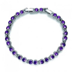 ŽENSKA OLIVER WEBER TENNIS AMETHYST NARUKVICA SA SWAROVSKI KRISTALIMA