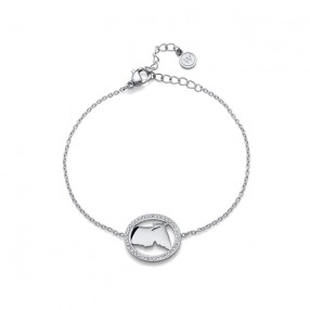 Ženska Oliver Weber Mocart STE Crystal Narukvica Sa Swarovski Belim Kristalima