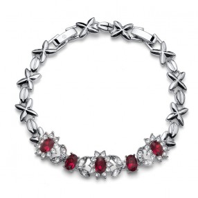 Ženska Oliver Weber Princess Siam Narukvica Sa Swarovski Crvenim Kristalom