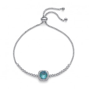 Ženska Oliver Weber Precioso Laguna Delite Narukvica Sa Swarovski Tirkiz Kristalom