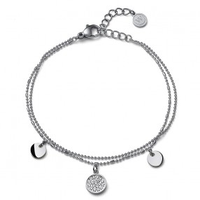 Ženska Oliver Weber Radio STE Narukvica Sa Belim Swarovski Kristalima