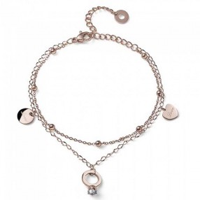 ŽENSKA OLIVER WEBER CONNECTED ROSEGOLD WHITE ZIRCON NARUKVICA SA SWAROVSKI CIRKONIMA