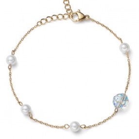 ŽENSKA OLIVER WEBER AWAY CRYSTAL GOLD NARUKVICA SA SWAROVSKI KRISTALOM
