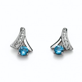 ŽENSKE OLIVER WEBER NICE 925AG BLUE ZIRCON MINDJUŠE SA SWAROVSKI KRISTALIMA