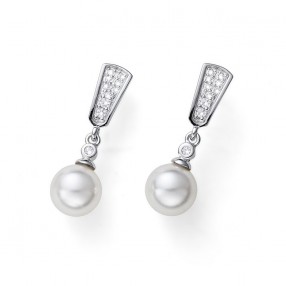 Ženske Oliver Weber Duchesse 925AG Mindjuše Sa Belim Swarovski Perlama