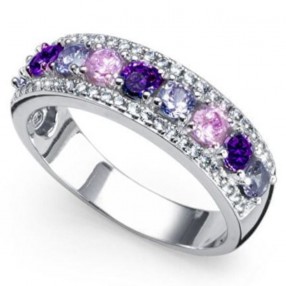 ŽENSKI OLIVER WEBER BALANCE 925AG ZIRCON PRSTEN SA SWAROVSKI KRISTALOM M