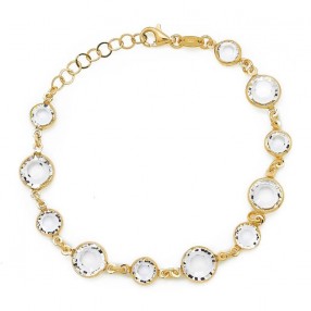 ŽENSKA VICTORIA CRUZ GOLD NARUKVICA SA SWAROVSKI KRISTALIMA