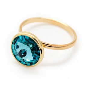 ŽENSKI VICTORIA CRUZ BASIC GOLD PRSTEN SA SWAROVSKI KRISTALOM