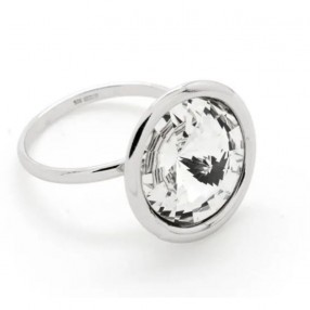 ŽENSKI VICTORIA CRUZ BASIC CRYSTAL PRSTEN SA SWAROVSKI BELIM KRISTALOM