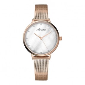 Ženski Adriatica Milano Swarovski Roze Zlatni Beli Elegantni Ručni Sat Sa Roze Zlatnim Pancir Kaišem