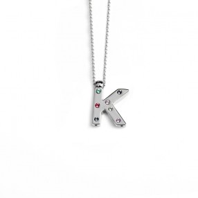 Ženski Victoria Cruz Letter "K" Multicolor Lančić Sa Swarovski Kristalima