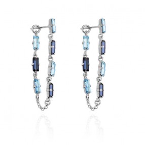 Ženske Victoria Cruz Esgueva Montana Crystal Mindjuše Sa Swarovski Plavim Kristalima