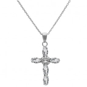 ŽENSKA VICTORIA CRUZ AQUA CRYSTAL OGRLICA SA SWAROVSKI KRISTALIMA