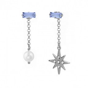 Ženske Victoria Cruz Rebekka Light Sapphire Mindjuše Sa Swarovski Plavim Kristalom