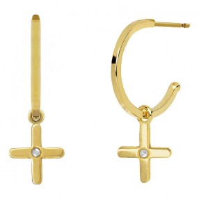 ŽENSKE VICTORIA CRUZ ARECA CROSS GOLD MINDJUŠE SA SWAROVSKI BELIM KRISTALOM