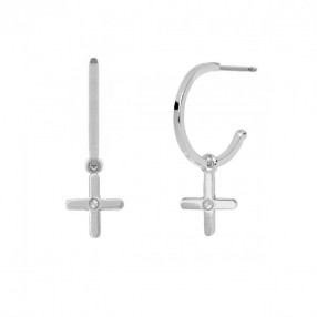 Ženske Victoria Cruz Areca Cross Mindjuše Sa Swarovski Belim Kristalom