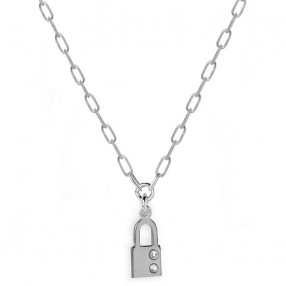 ŽENSKI VICTORIA CRUZ SAN VALENTIN SREBRNI LANČIĆ SA KATANAC PRIVESKOM