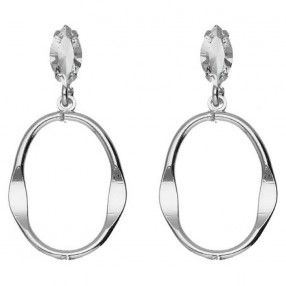 ŽENSKE VICTORIA CRUZ ELEONORA OVAL CRYSTAL MINDJUŠE SA SWAROVSKI BELIM KRISTALOM