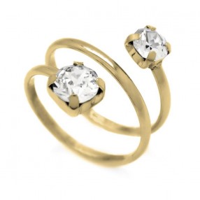 ŽENSKI VICTORIA CRUZ MINIMAL CRYSTAL GOLD PRSTEN SA SWAROVSKI KRISTALIMA