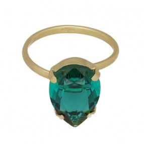 ŽENSKI VICTORIA CRUZ BLOOMING EMERALD GOLD PRSTEN SA SWAROVSKI KRISTALIMA