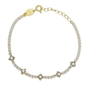 ŽENSKA VICTORIA CRUZ HALO CRYSTAL GOLD NARUKVICA SA SWAROVSKI KRISTALIMA