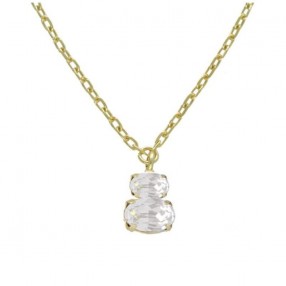 ŽENSKA VICTORIA CRUZ GEMMA CRYSTAL GOLD OGRLICA SA SWAROVSKI KRISTALIMA